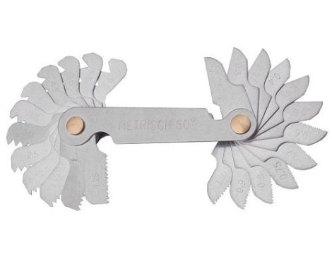 SPRAWDZIAN GWINTU METRYCZNY 24 LISTKI (0,25-6,0)