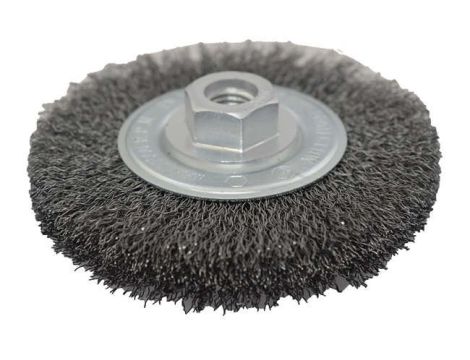 SZCZOTKA TARCZOWA 115MM M14 DRUT FALISTY STAL 0,3