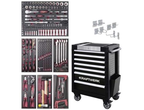 WÓZEK NARZĘDZIOWY P407 Z WYPOSAŻENIEM 187 CZĘŚCI