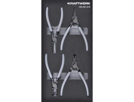 Zestaw 4 szczypiec do pierścieni w piance EVA