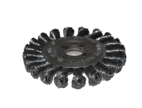 SZCZOTKA TARCZOWA 115X22,2 DRUT SPLATANY STAL 0,5