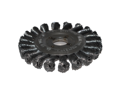 SZCZOTKA TARCZOWA 115X22,2 DRUT SPLATANY STAL 0,5 - 2