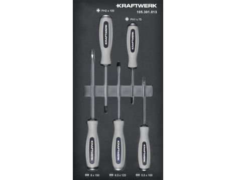 Zestaw 5 wkrętaków do pobijania w piance EVA
