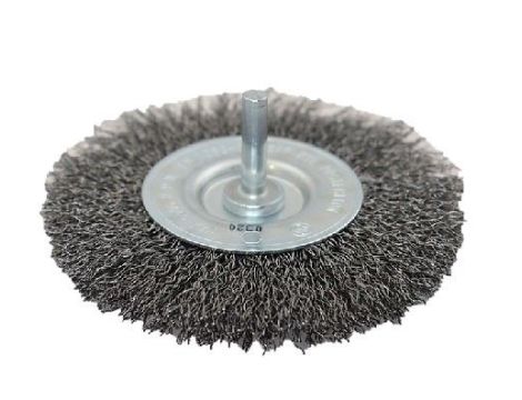 SZCZOTKA TARCZOWA 100MM Z TRZPIENIEM DRUT FAL STAL