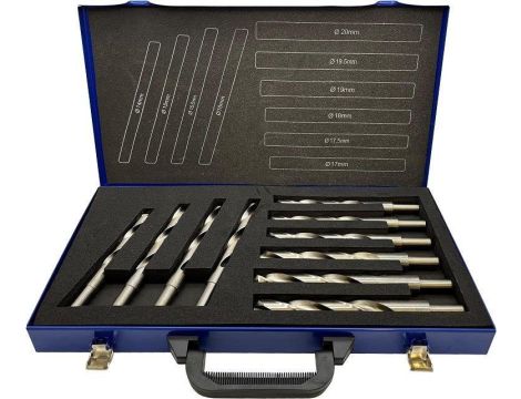 ZESTAW 10 WIERTEŁ PODTOCZONYCH HSS-GK 14,0-20,0MM