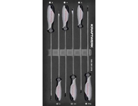 Zestaw 6 wkrętaków PŁ+PH+HEX XXL w piance EVA