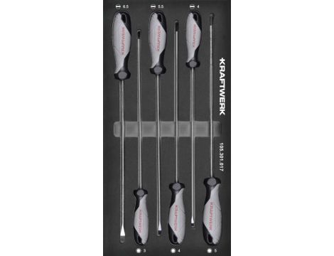 Zestaw 6 wkrętaków PŁ+HEX XXL w piance EVA