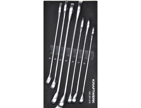 Zestaw 7 kluczy płasko-oczkowych w piance EVA