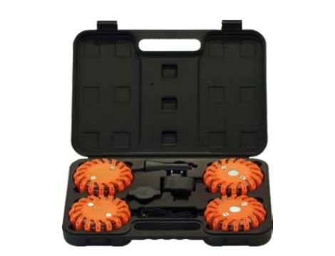 ZESTAW 4 SZT AKUMULATOWYCH LAMP OSTRZEGAWCZYCH