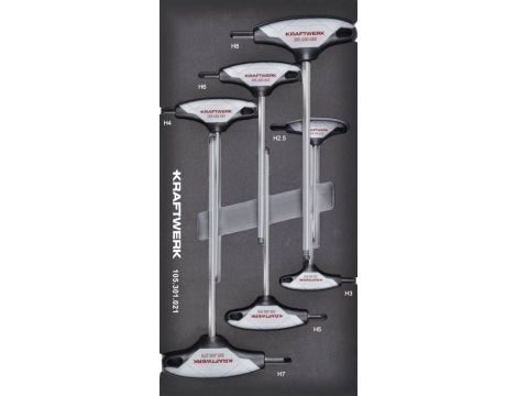 Zestaw 7 kluczy HEX typu T 2K w piance EVA