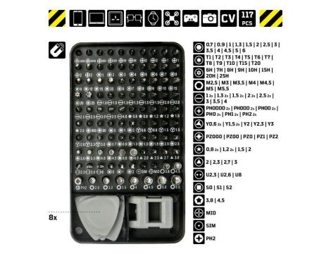 ZESTAW NARZĘDZI PRECYZYJNYCH 117 ELEMENTÓW - 4