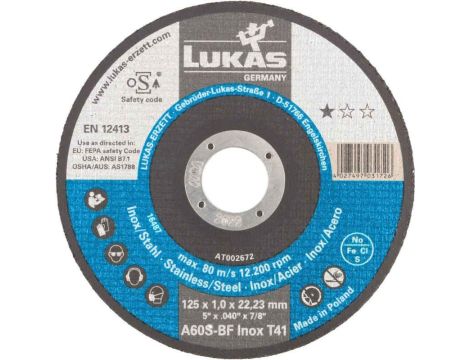 TARCZA T41 PREMIUMFLEX 100x1,0x16,00 A60S-BF INOX