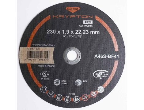 Tarcza tnąca T41 Pro A46S 230x1.9x22 KRYPTON
