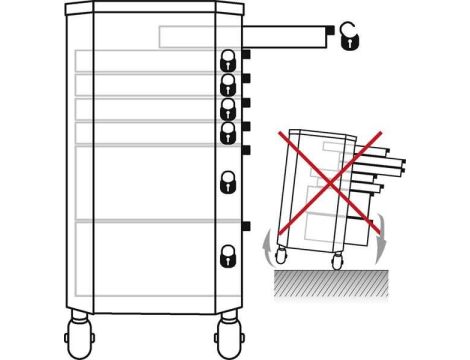 WÓZEK NARZĘDZIOWY P407L PUSTY /KRAFTWERK/ - 4