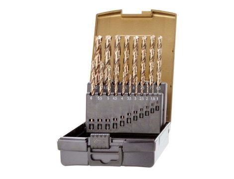 ZESTAW 19 WIERTEŁ DIN338 HSS-G TYP SN 1-10MM/0,5
