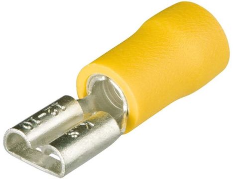 Końcówka płaska żeńska izolowana