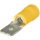 Końcówka płaska męska izolowana, żółta