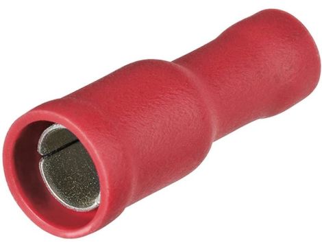 Końcówka okrągła żeńska izolowana, czerwona