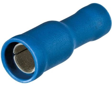 Końcówka okrągła żeńska izolowana, niebieska