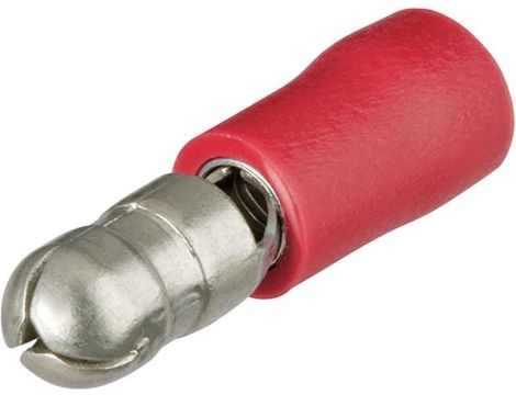 Końcówka okrągła męska izolowana, czerwona