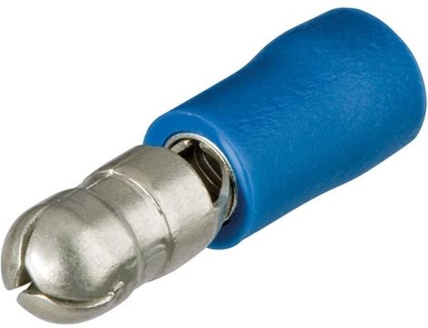 Końcówka okrągła męska izolowana, niebieska