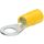 Końcówka oczkowa izolowana, żółta