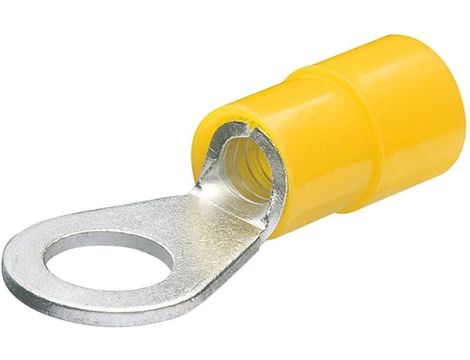 Końcówka oczkowa izolowana, żółta