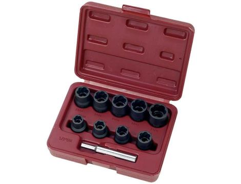 ZESTAW NASADEK DO ZNISZCZONYCH ŚRUB 10-19MM 10SZT