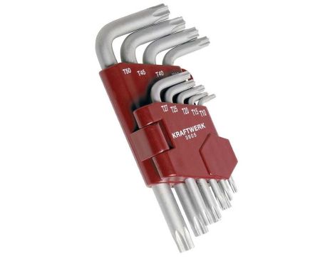 ZESTAW KLUCZY TORX KRÓTKICH T10-T50 (9)/KRAFTWERK/