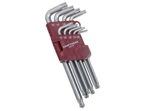 ZESTAW KLUCZY TORX Z KULKĄ T10-T50 (9) /KRAFTWERK/