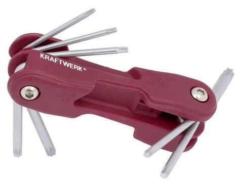 ZESTAW KLUCZY TRZPIENIOWYCH TORX SKŁADANY T9-T40