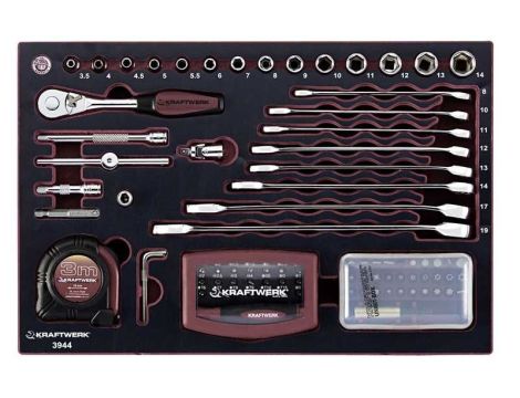 WALIZKA Z ASORTYMENTEM 123 NARZĘDZI PRO LINE - 4