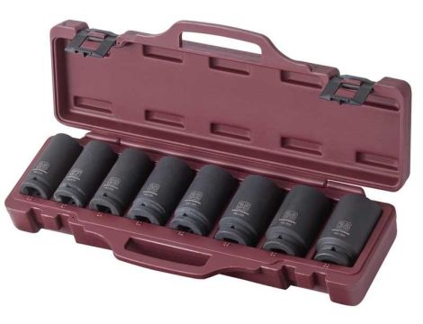 ZESTAW NASADEK MASZYNOWYCH DŁUGICH 3/4" (8)