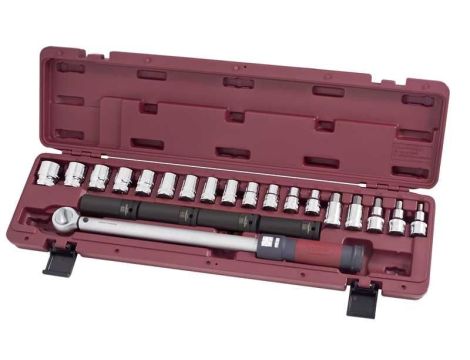 KLUCZ DYNAMOMETRYCZNY 1/2" 40-200Nm + OSPRZĘT (23)