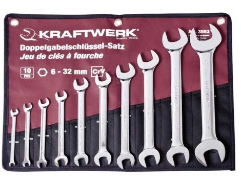 ZESTAW KLUCZY PŁASKICH W POKROWCU 6-32 (10)