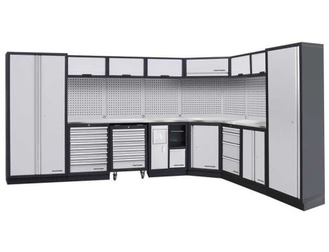 ZESTAW MEBLI WARSZTATOWYCH 8-EL Z NIERDZEW. BLATEM