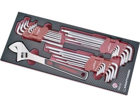 WKŁADKA EVA3 Z KLUCZAMI HEX/TX/TPX +KLUCZ NASTAWNY