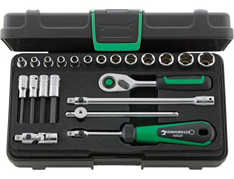 STAHLWILLE - 40/44/17/5QR 1/4 Komplet kluczy nasadowych 40/44/17/5QR 22 szt. - 96011181