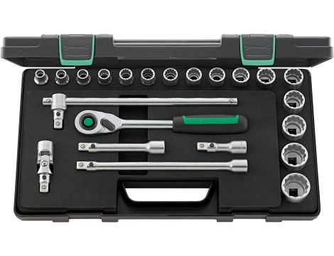 STAHLWILLE - 50/16/6QR 1/2 Komplet kluczy nasadowych 50/16/6QR 22 szt. - 96031446