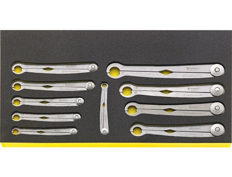 STAHLWILLE - FastRatch TCS WT 240/10 Zestaw kluczy z grzechotką FastRatch FastRatch TCS WT 240/10 8-19 10 szt. - 96830130