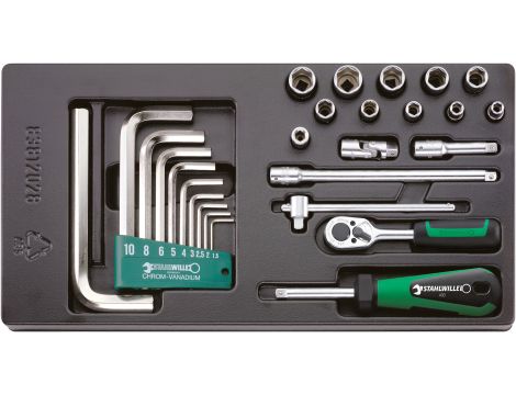 STAHLWILLE - ES 1/4+10760 CV Zestaw narzędzi 27 szt. - 96838110