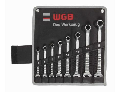 ZESTAW KLUCZY PŁASKO-OCZKOWYCH ODSADZ. 8-19 W ETUI