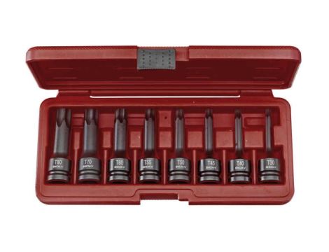 ZESTAW NASADEK MASZYNOWYCH 1/2" TORX TX30-TX80 (8)