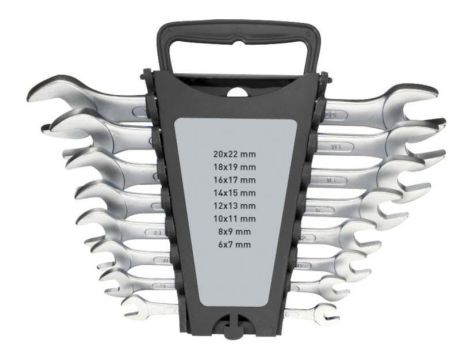 ZESTAW KLUCZY PŁASKICH 6-22 W UCHWYCIE BASIC+ (8)