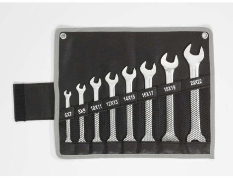 ZESTAW KLUCZY PŁASKICH 6-22 W POKROWCU BASIC+ (8)