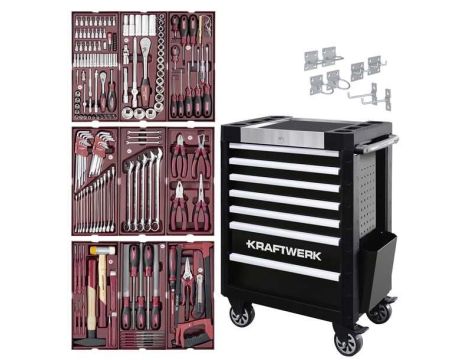 WÓZEK NARZĘDZIOWY P407 Z WYPOSAŻENIEM 191 CZĘŚCI