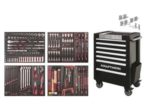 WÓZEK NARZĘDZIOWY P407 Z WYPOSAŻENIEM 236 CZĘŚCI