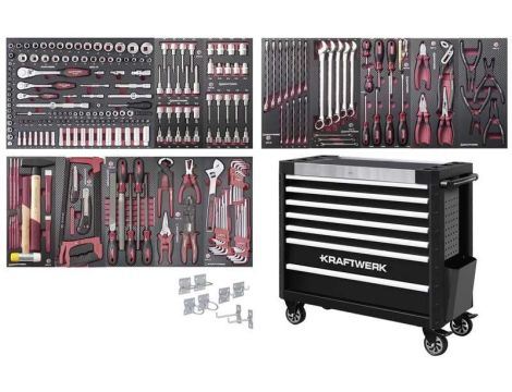 WÓZEK NARZĘDZIOWY P407L Z WYPOSAŻENIEM 273 CZĘŚCI