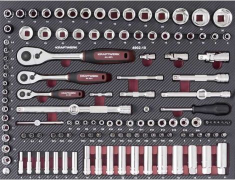 WKŁADKA EVA Z KLUCZAMI NASADOWYMI 1/4"+3/8"+1/2"
