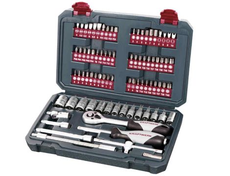 ZESTAW KLUCZY NASADOWYCH BASIC 1/4" 82-elementowy